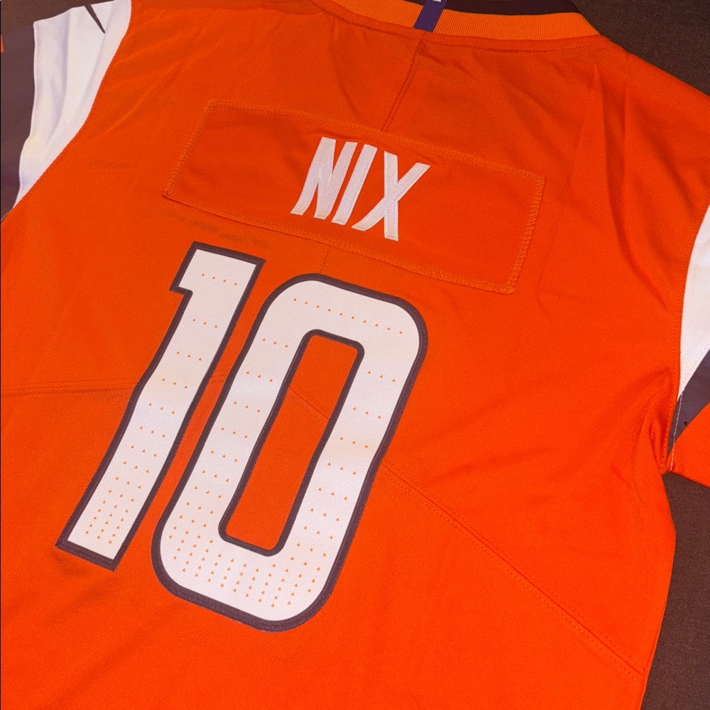 Men's Bo Nix Orange Broncos Jersey